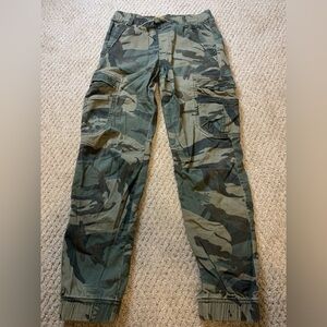 Wrangler Boys Green Camouflage Cargo Pants